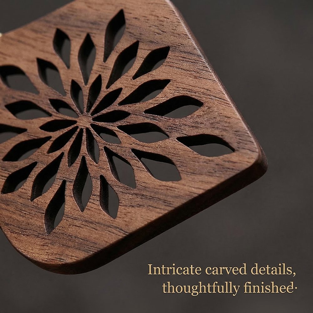 M410 M410  Sunflower Cutout Bow Tie Set, Walnut — view 2