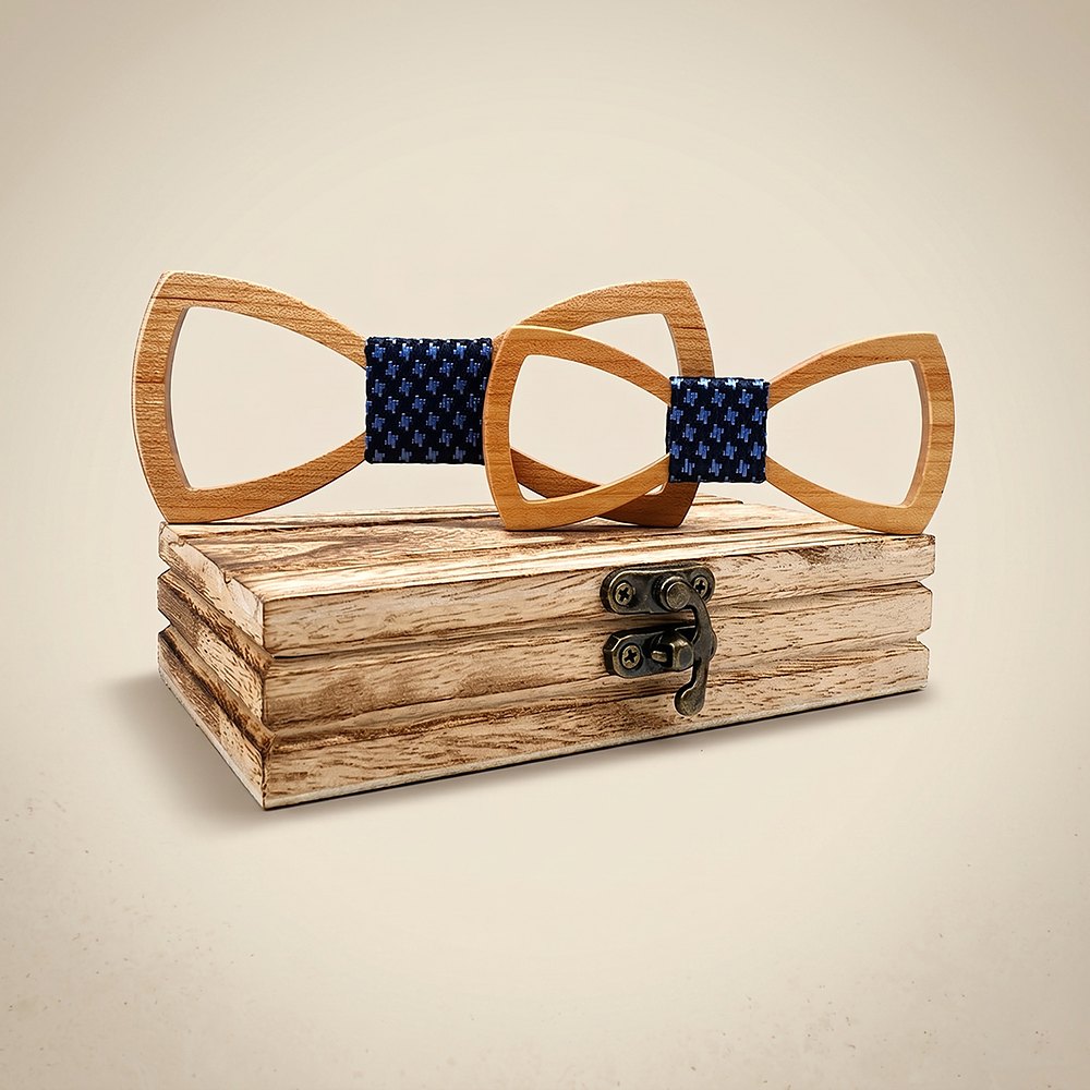 M430 M430  Father & Son Bow Tie Set, Walnut — view 4