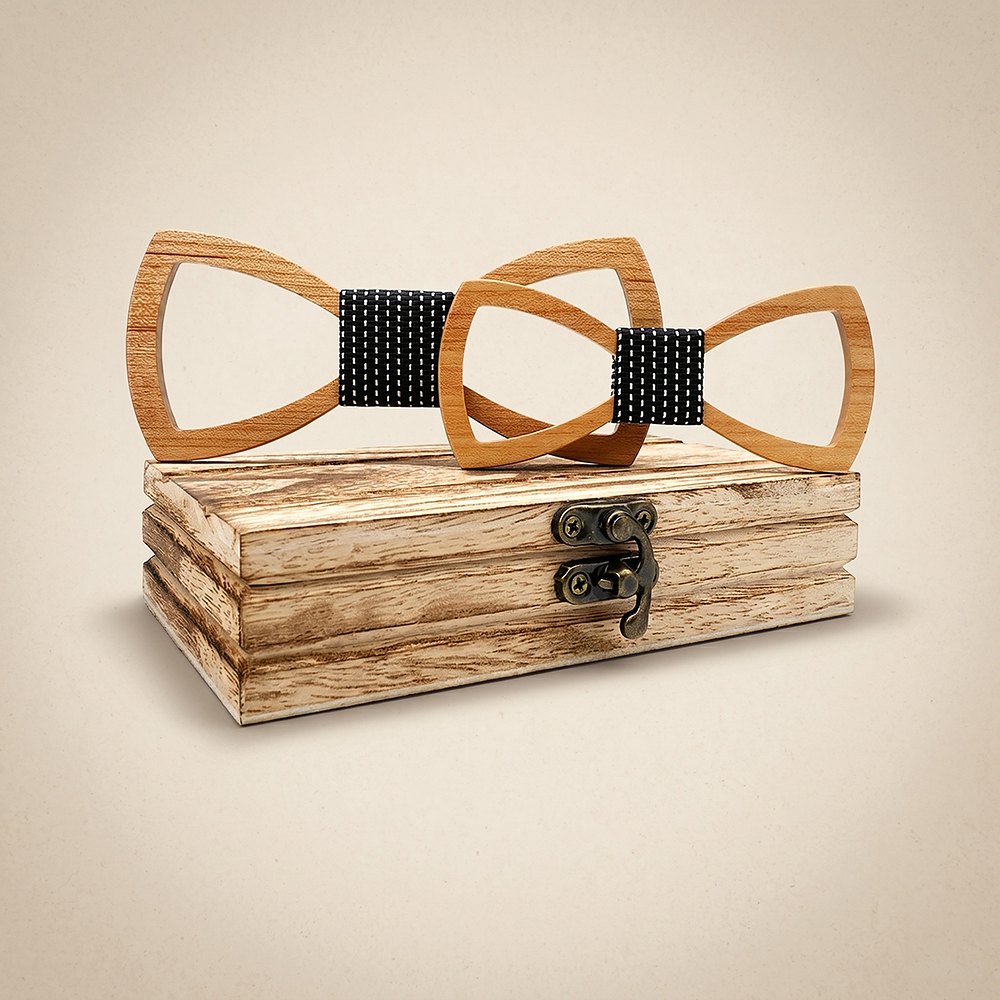 M430 M430  Father & Son Bow Tie Set, Walnut — colour C3