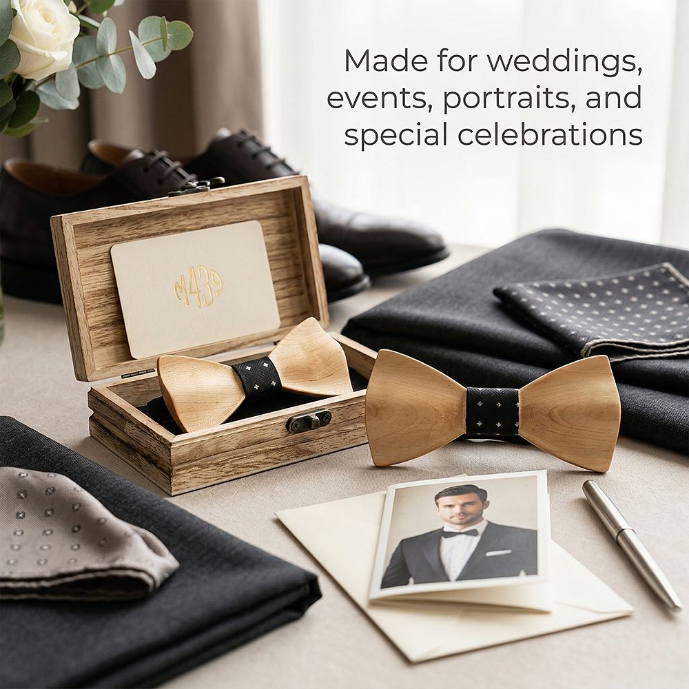 M439 M439  Father & Son Bow Tie Set, Maple — view 4