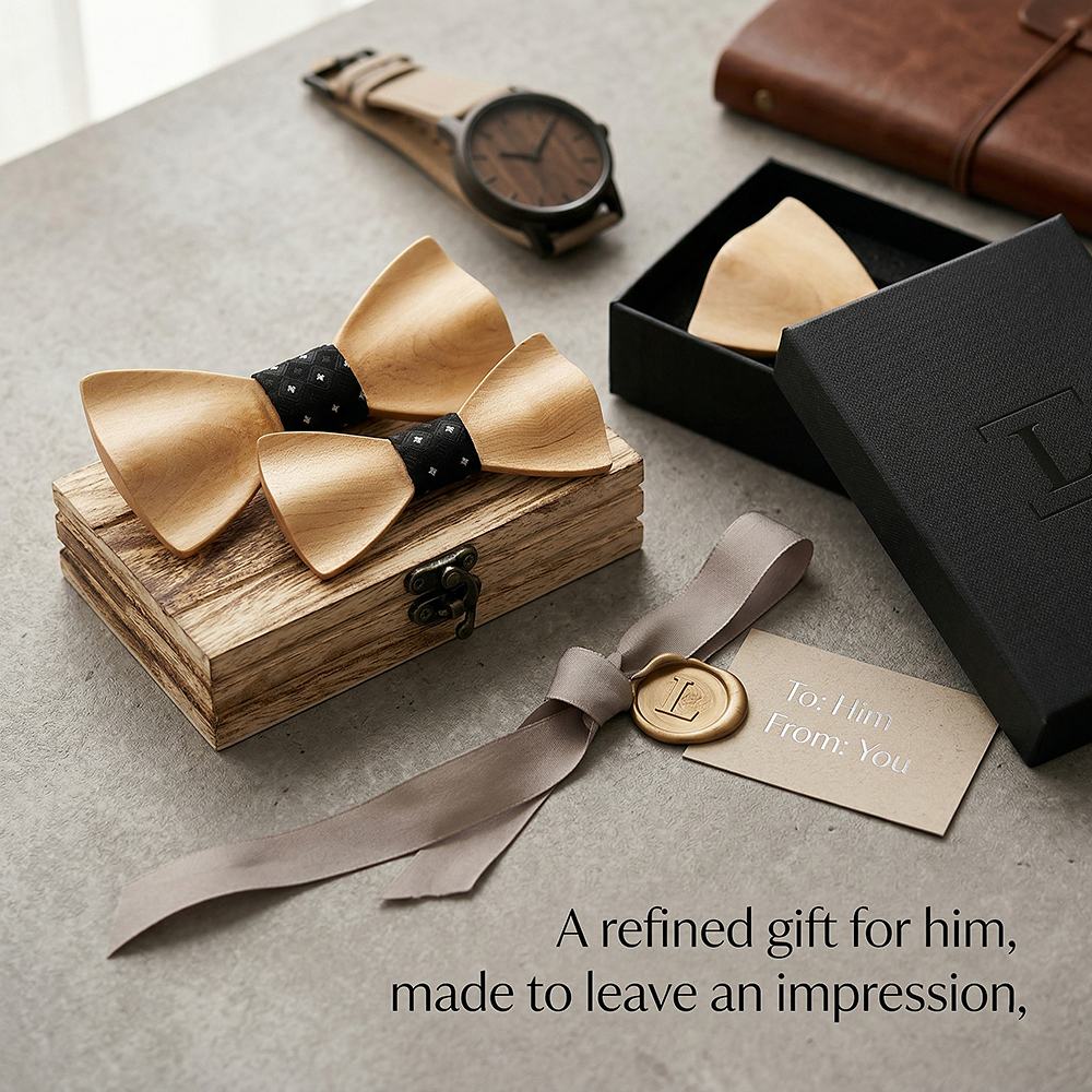 M439 M439  Father & Son Bow Tie Set, Maple — view 8