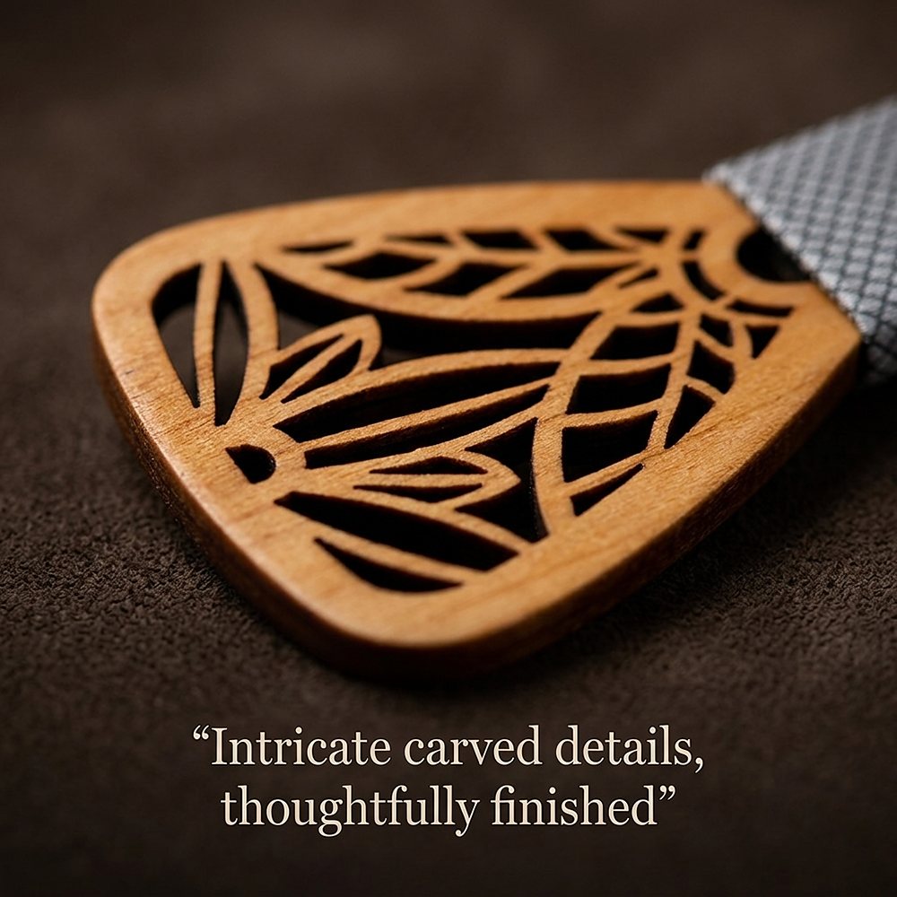M440 M440  Botanical Leaf Cutout Bow Tie Set, Maple — view 2