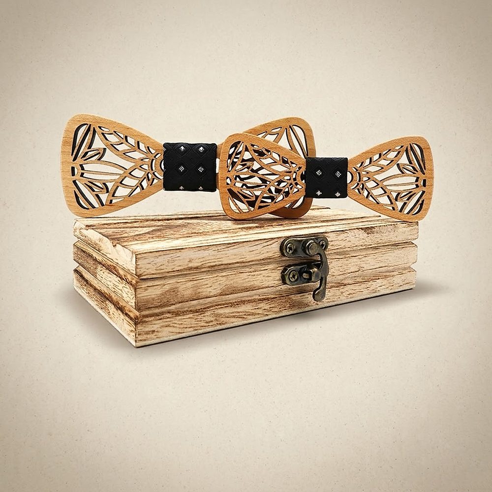 M440 M440  Botanical Leaf Cutout Bow Tie Set, Maple — colour C5