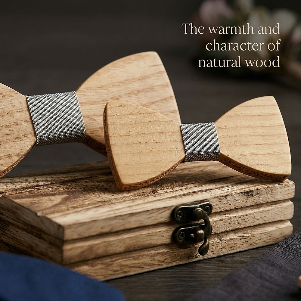 M441 M441  Father & Son Bow Tie Set, Maple — view 5