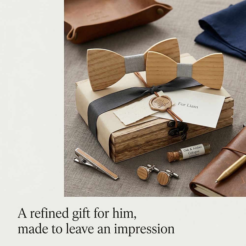 M441 M441  Father & Son Bow Tie Set, Maple — view 8