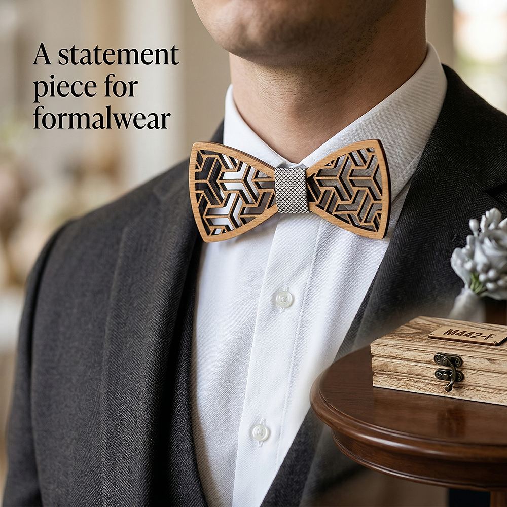 M442 M442  Father & Son Bow Tie Set, Walnut — view 2