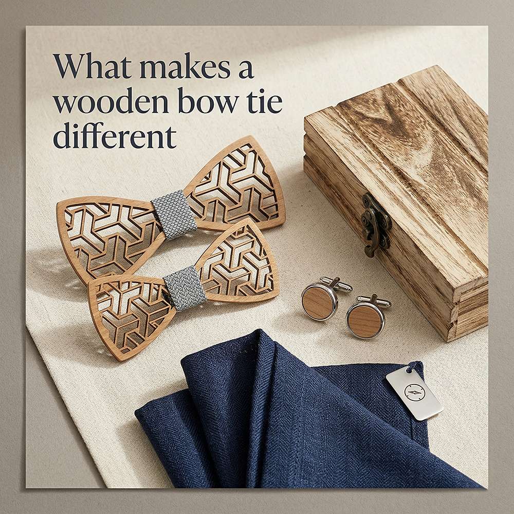 M442 M442  Father & Son Bow Tie Set, Walnut — view 7