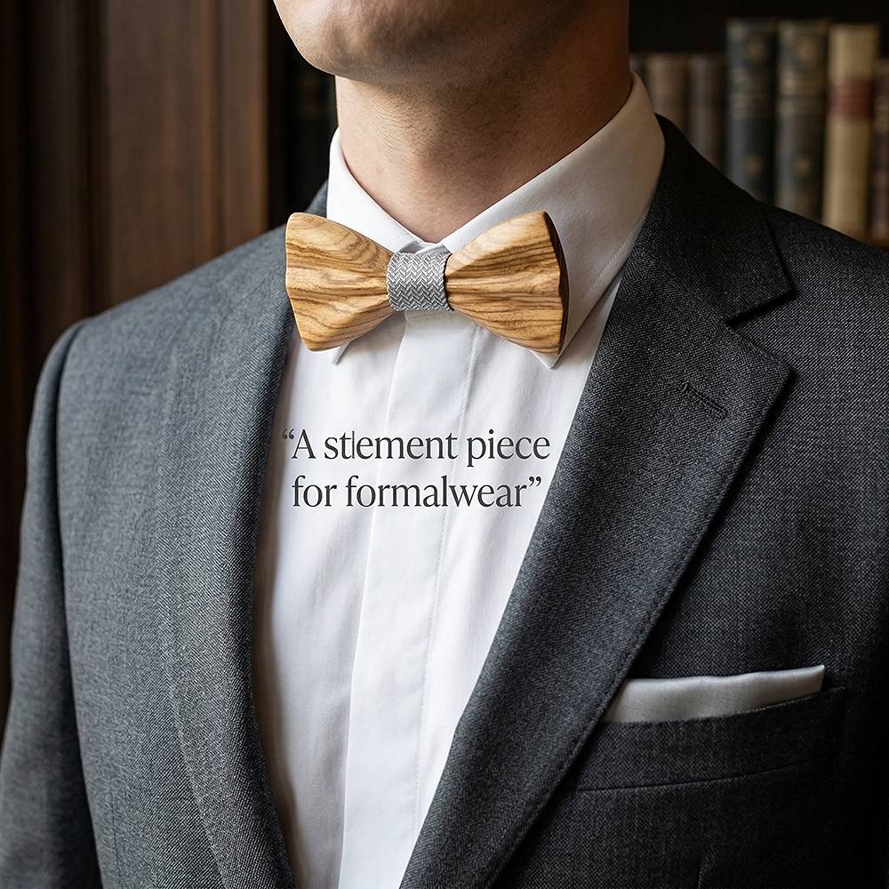 M443 M443  Father & Son Bow Tie Set, Zebrawood — view 2