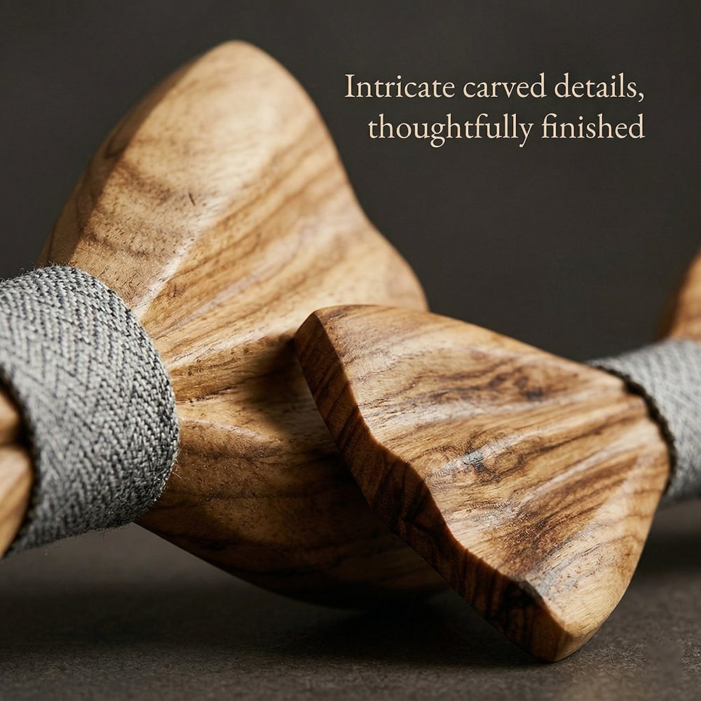 M443 M443  Father & Son Bow Tie Set, Zebrawood — view 3
