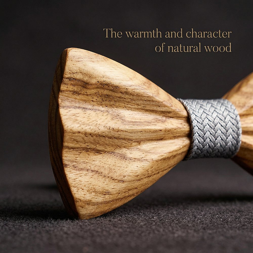 M443 M443  Father & Son Bow Tie Set, Zebrawood — view 5