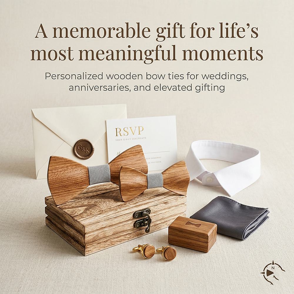 M444 M444  Father & Son Bow Tie Set, Zebrawood — view 6