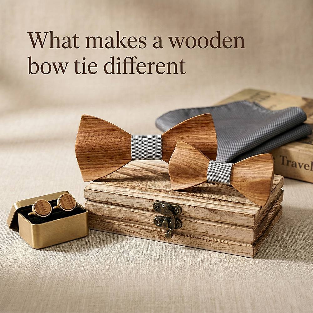 M444  Father & Son Bow Tie Set, Zebrawood