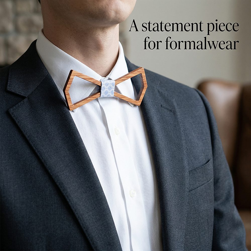 M446 M446  Father & Son Bow Tie Set, Walnut — view 2