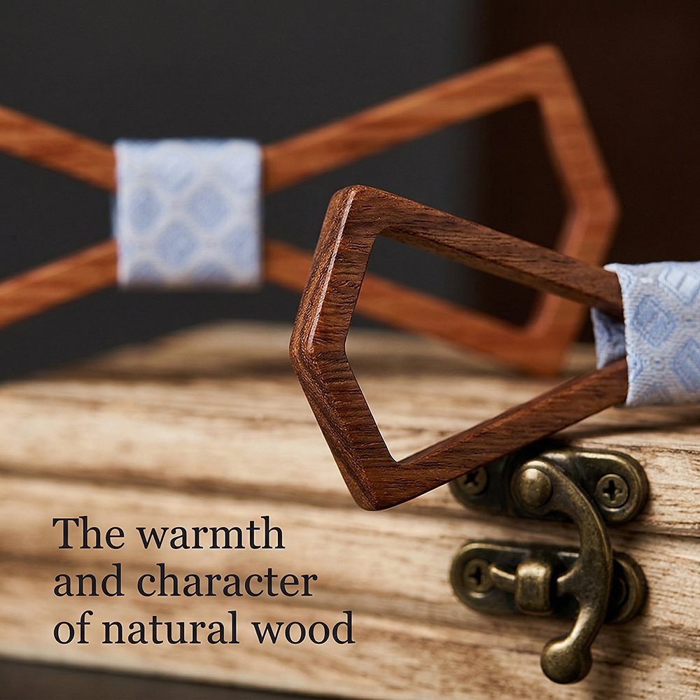 M446 M446  Father & Son Bow Tie Set, Walnut — view 5