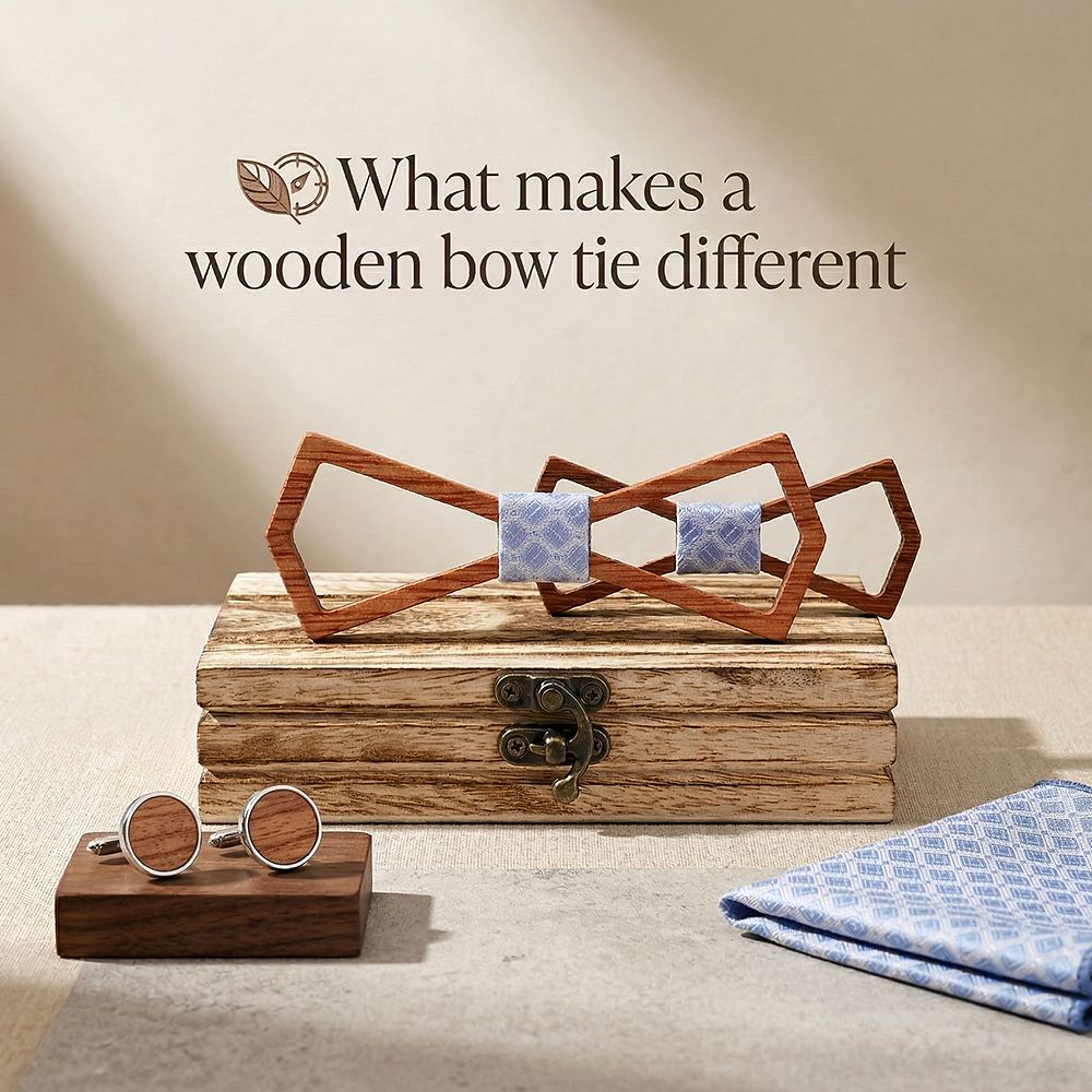 M446 M446  Father & Son Bow Tie Set, Walnut — view 7
