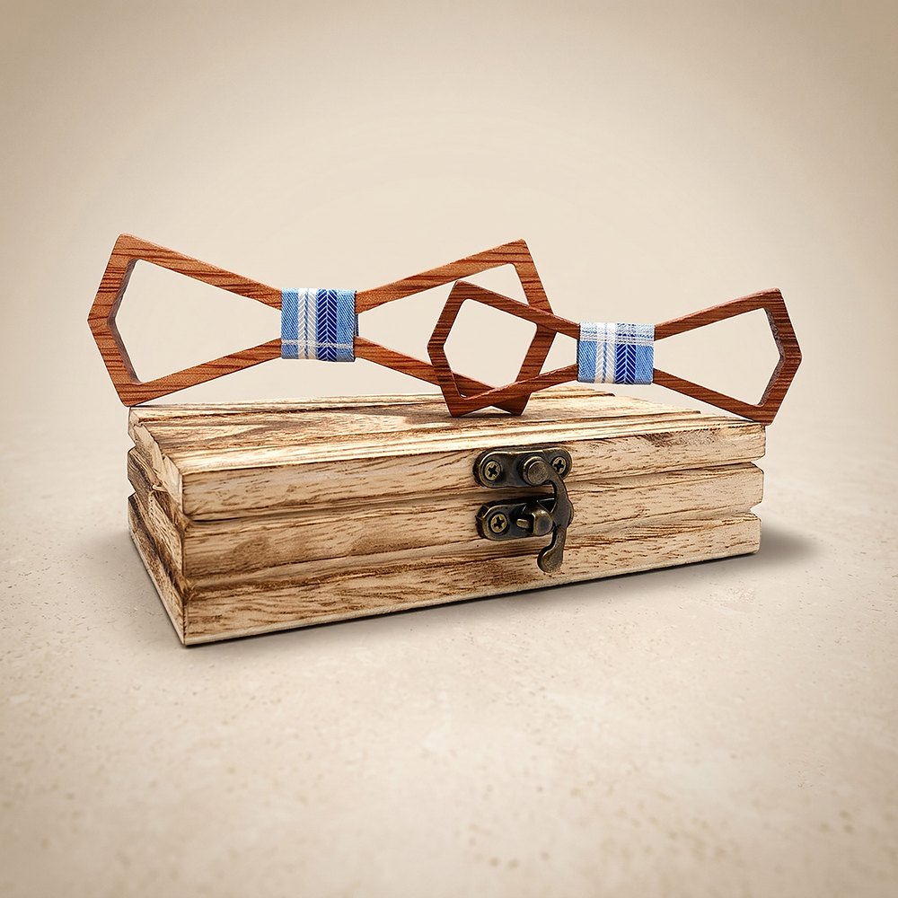 M446 M446  Father & Son Bow Tie Set, Walnut — colour C3