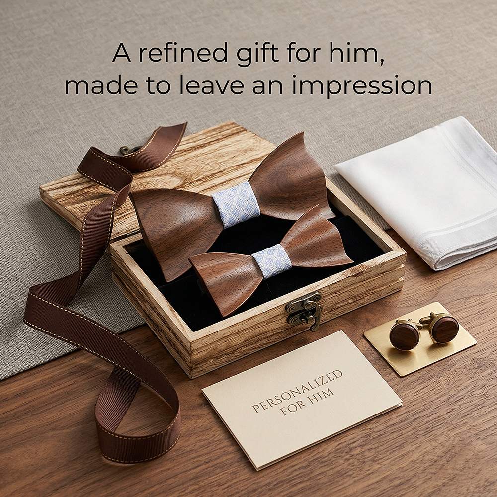 M450 M450  Father & Son Bow Tie Set, Walnut — view 7