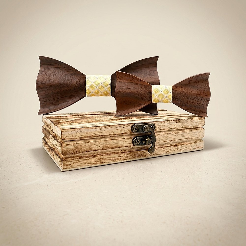 M450 M450  Father & Son Bow Tie Set, Walnut — colour C4