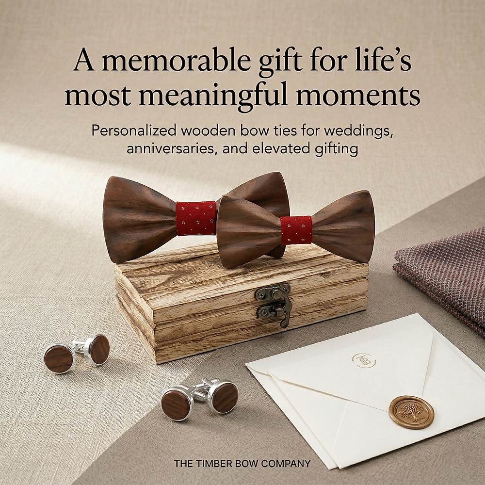 M451 M451  Father & Son Bow Tie Set, Walnut — view 6