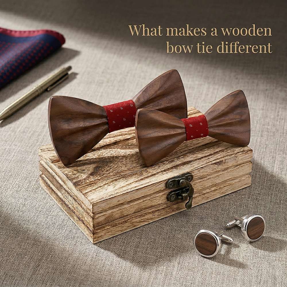 M451 M451  Father & Son Bow Tie Set, Walnut — view 7