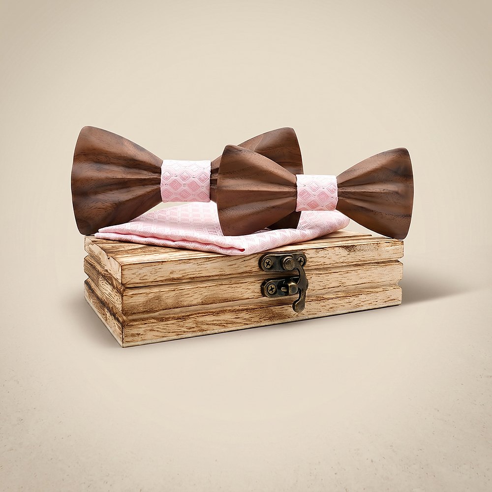 M451 M451  Father & Son Bow Tie Set, Walnut — colour C3