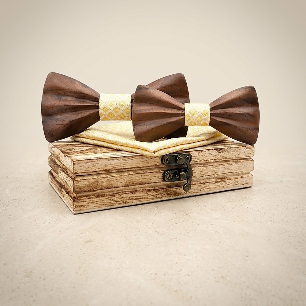 M451 M451  Father & Son Bow Tie Set, Walnut — colour C5