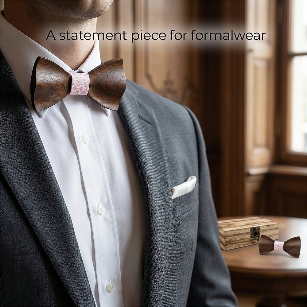 M452 M452  Father & Son Bow Tie Set, Walnut — view 2