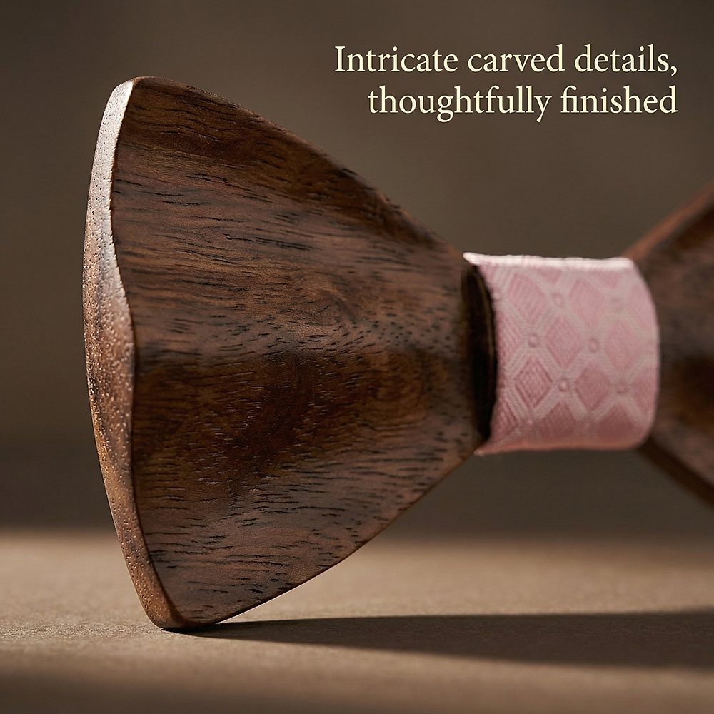 M452 M452  Father & Son Bow Tie Set, Walnut — view 3