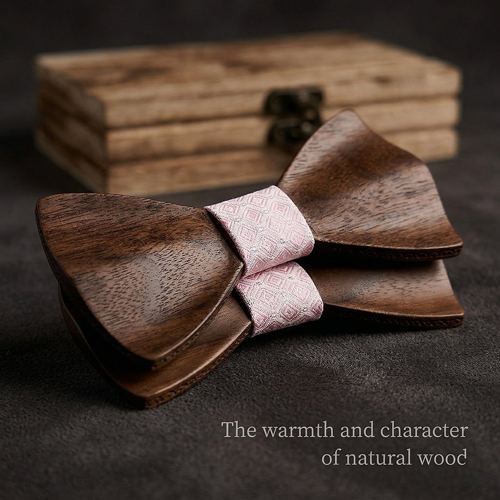 M452 M452  Father & Son Bow Tie Set, Walnut — view 5