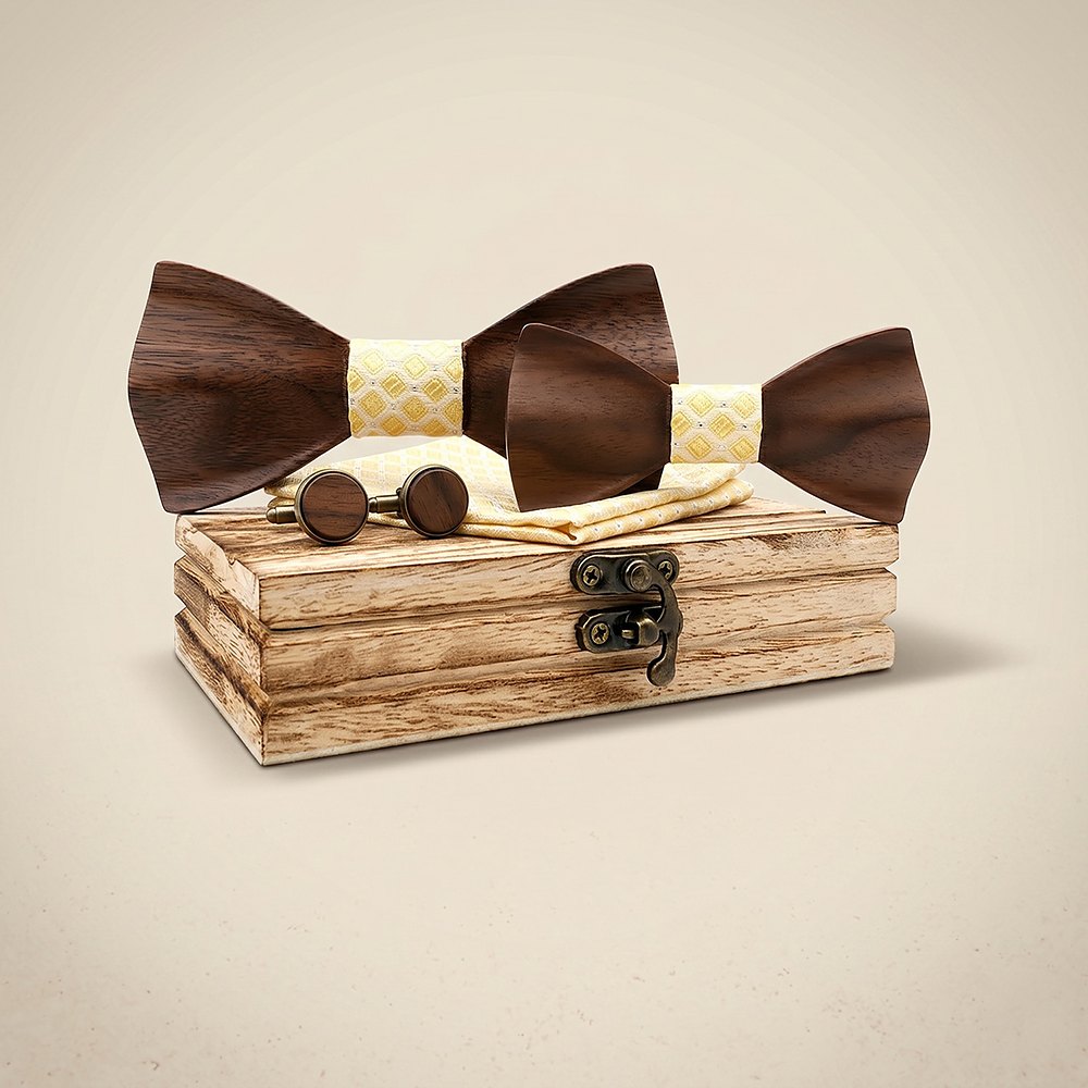 M452 M452  Father & Son Bow Tie Set, Walnut — colour C3