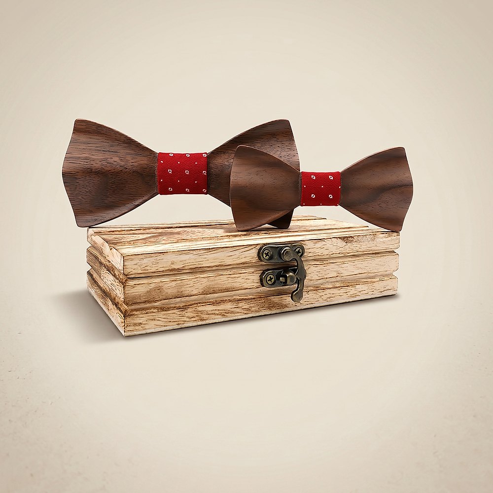 M452 M452  Father & Son Bow Tie Set, Walnut — colour C4