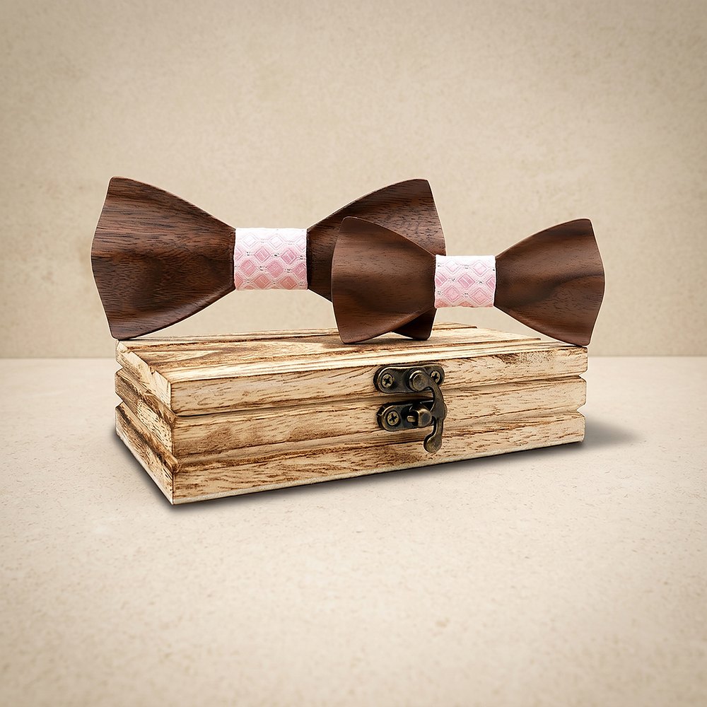 M452 M452  Father & Son Bow Tie Set, Walnut — colour C6