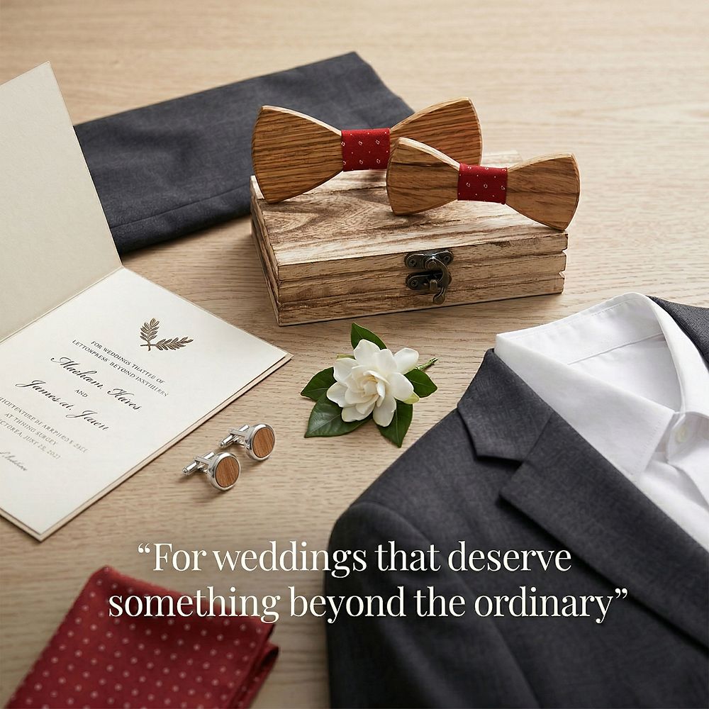 M453 M453  Father & Son Bow Tie Set, Zebrawood — view 10