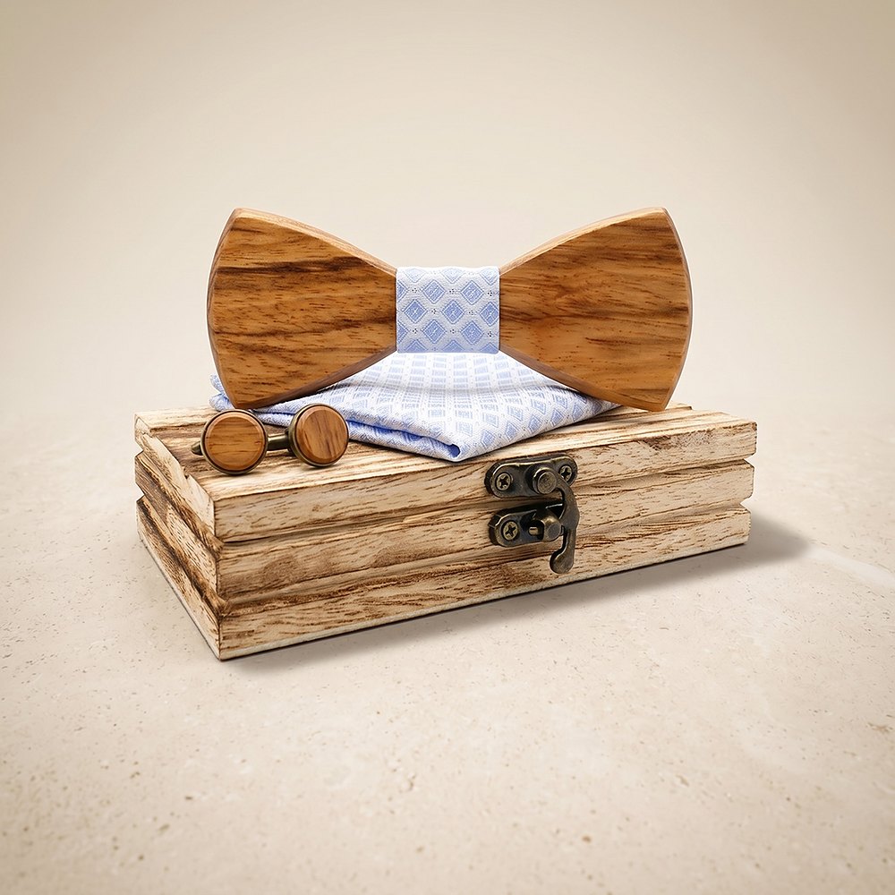 M453 M453  Father & Son Bow Tie Set, Zebrawood — colour C2