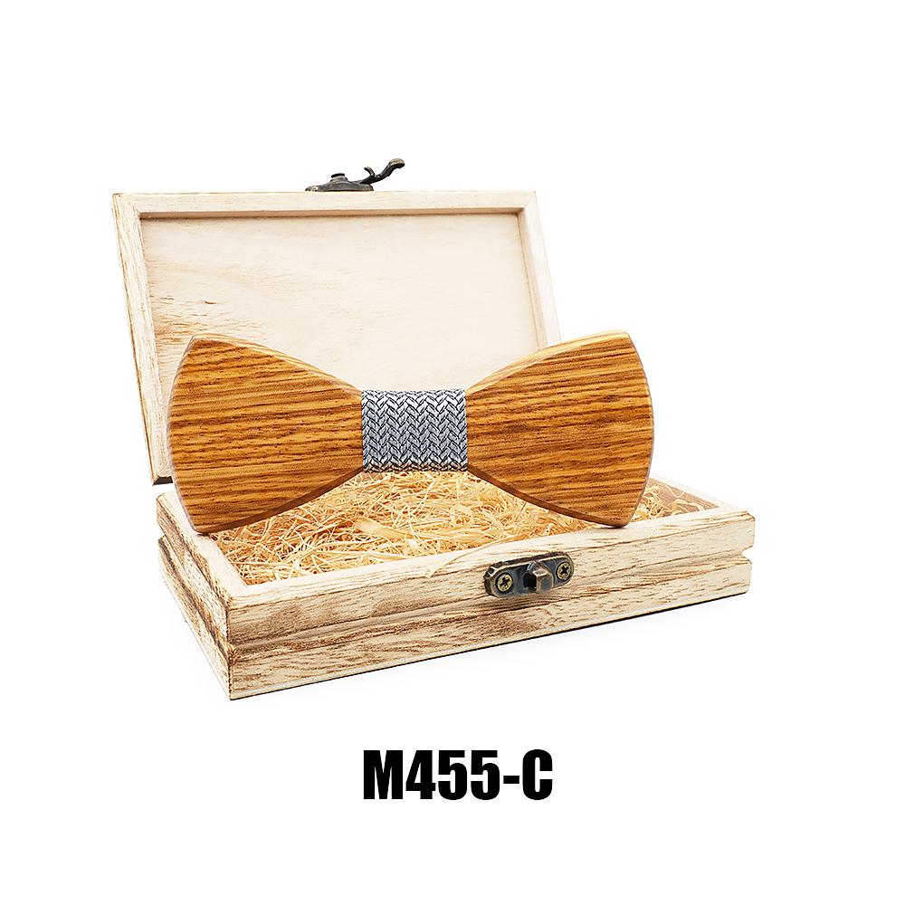 M455 M455  Solid Bow Tie with Gift Box, Zebrawood — colour C