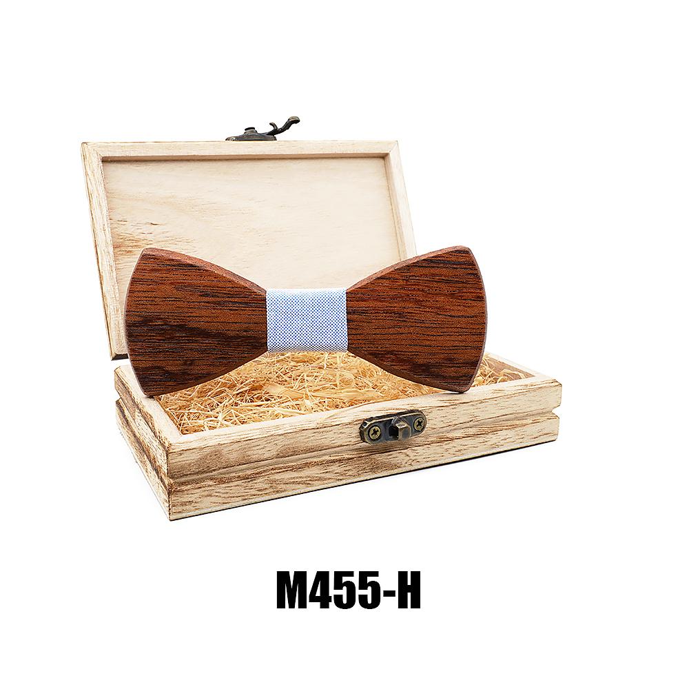 M455 M455  Solid Bow Tie with Gift Box, Zebrawood — colour H