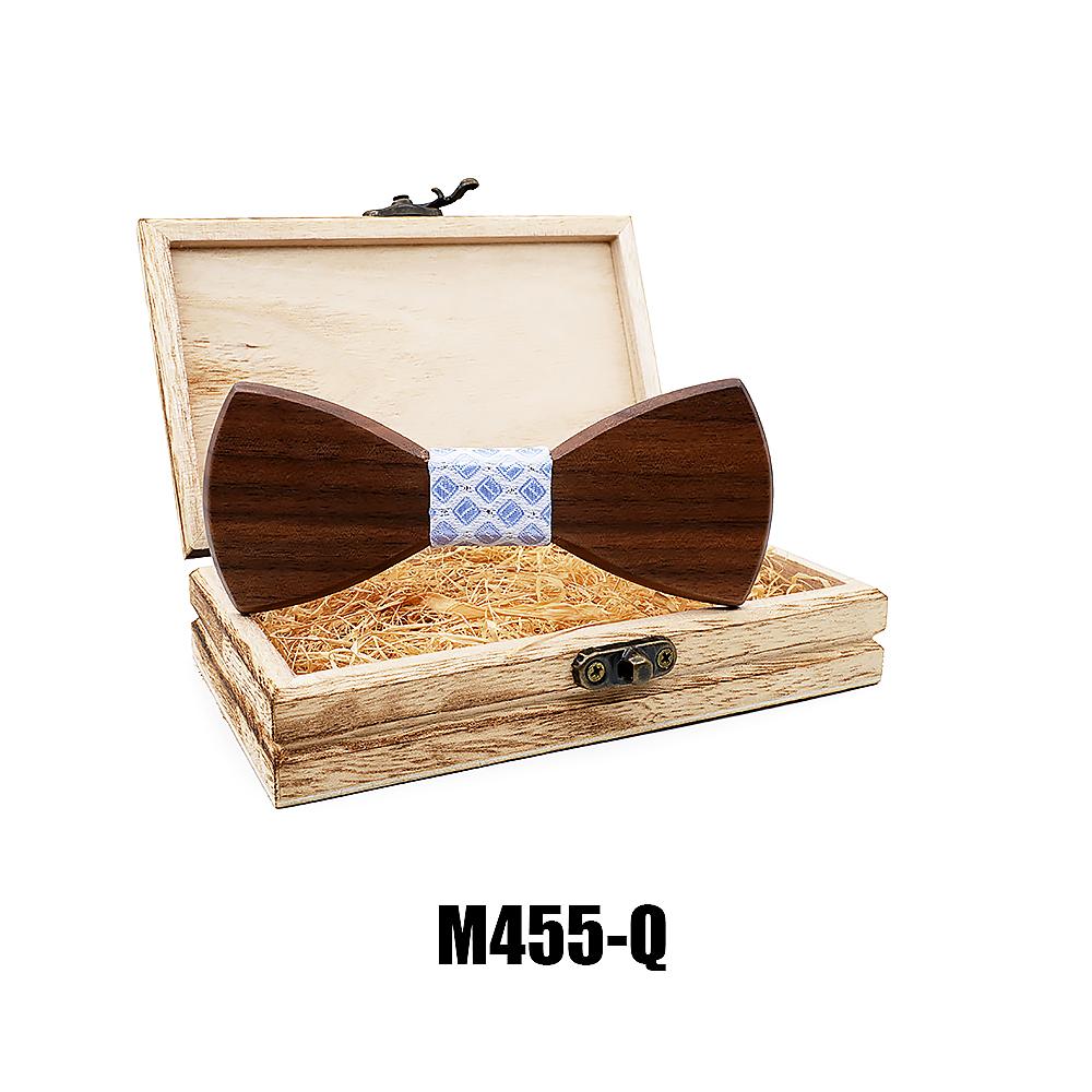 M455 M455  Solid Bow Tie with Gift Box, Zebrawood — colour Q