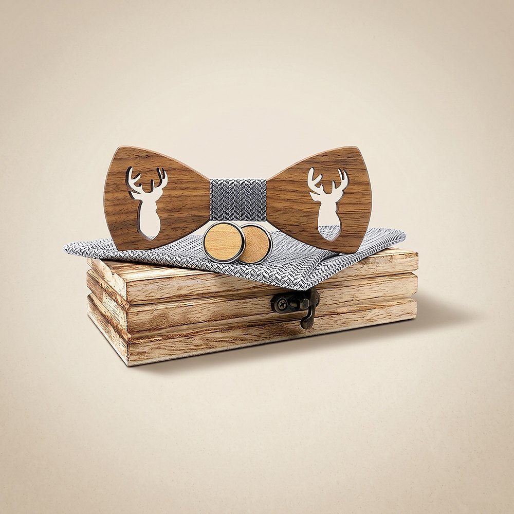 M459 M459  Deer Cutout Bow Tie Set, Maple — colour C3
