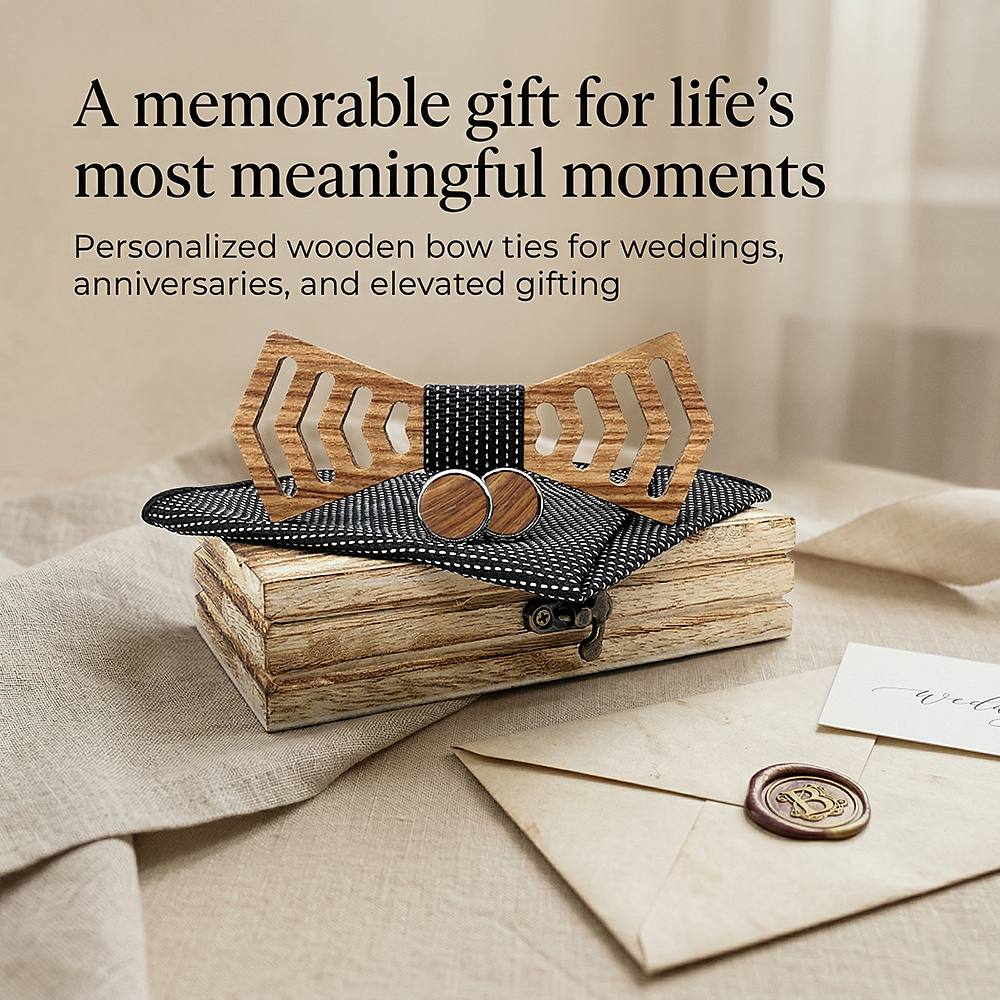 M460 M460  Chevron Arrow Bow Tie Set, Zebrawood — view 5