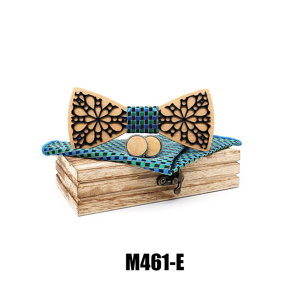M461 M461  Floral Petal Cutout Bow Tie Set, Maple — colour E