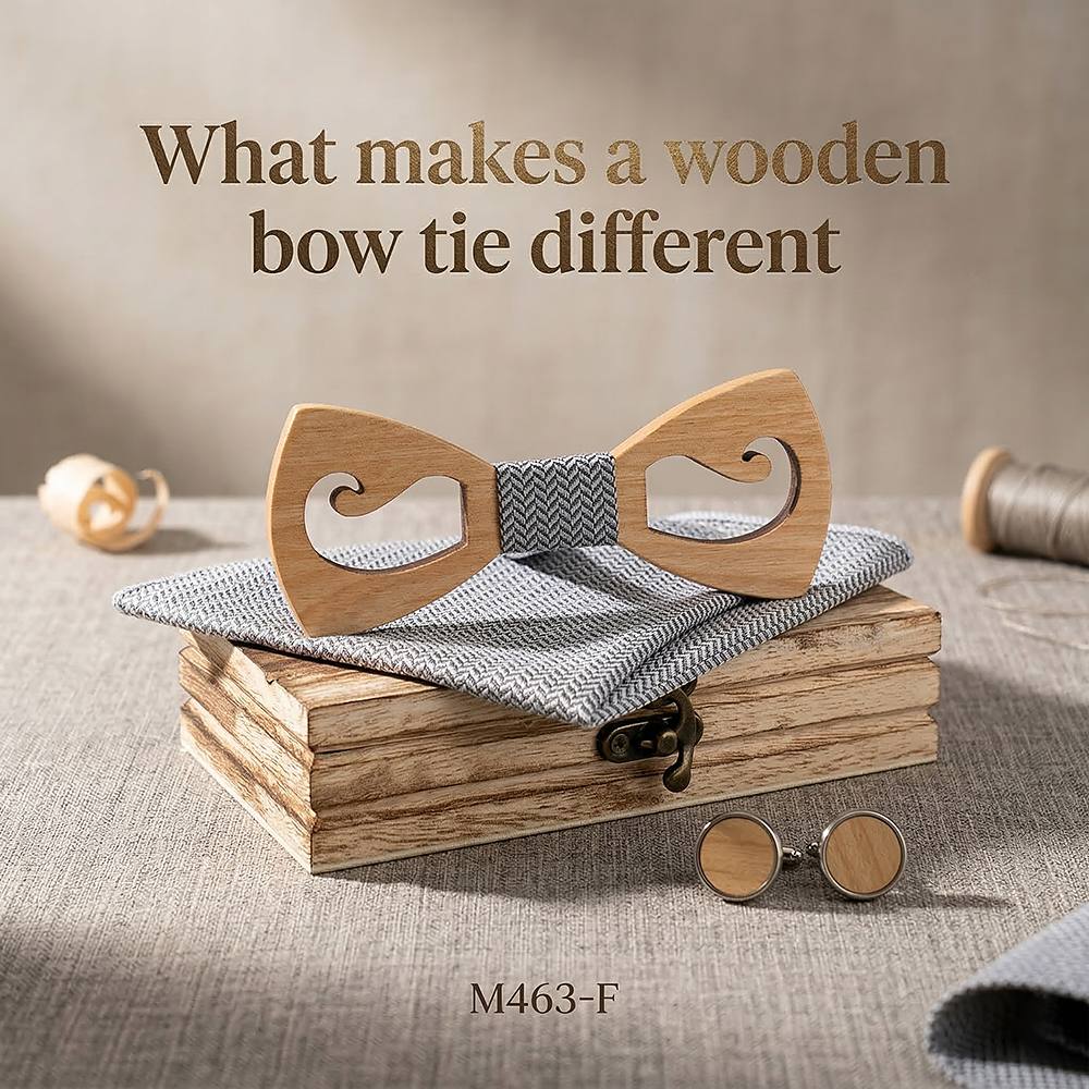 M463 M463  Mustache Cutout Bow Tie Set, Maple — view 8