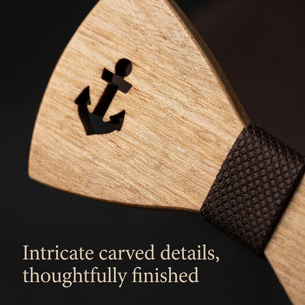 M469 M469  Anchor Cutout Bow Tie Set, Maple — view 2