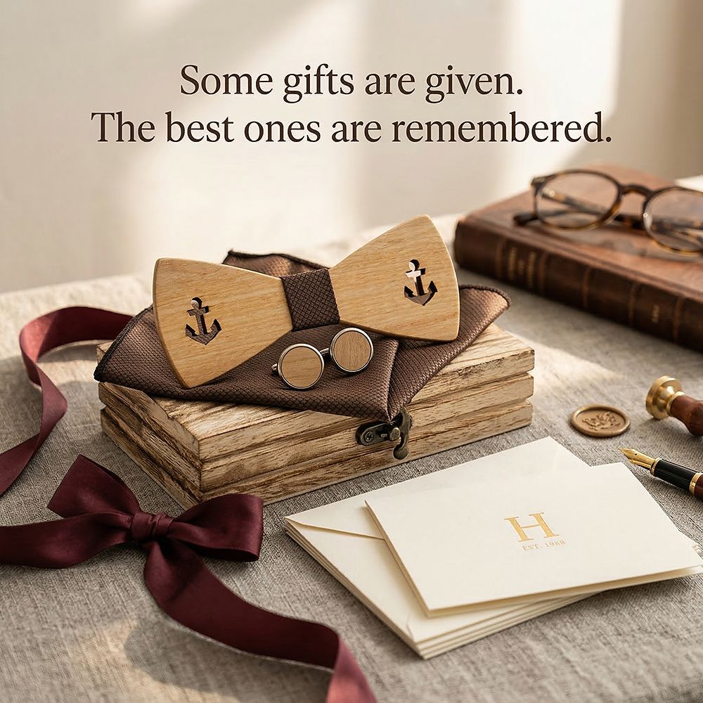 M469 M469  Anchor Cutout Bow Tie Set, Maple — view 5