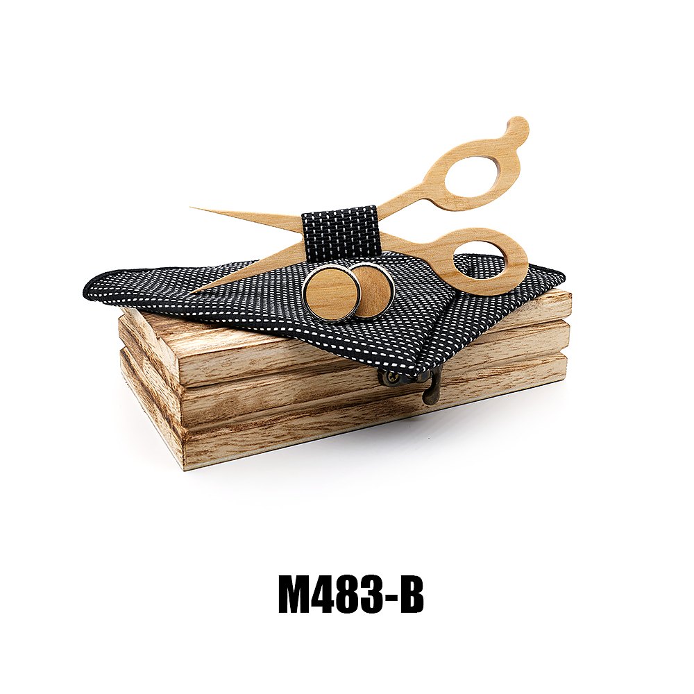 M483 M483  Scissors Design Bow Tie Set, Maple — colour B