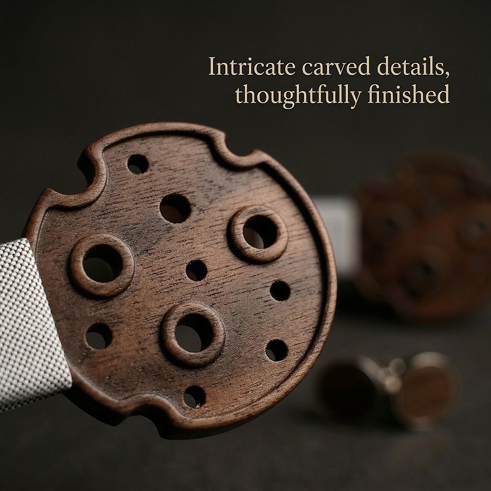 M485 M485  Camera Reel Cutout Bow Tie Set, Walnut — view 2