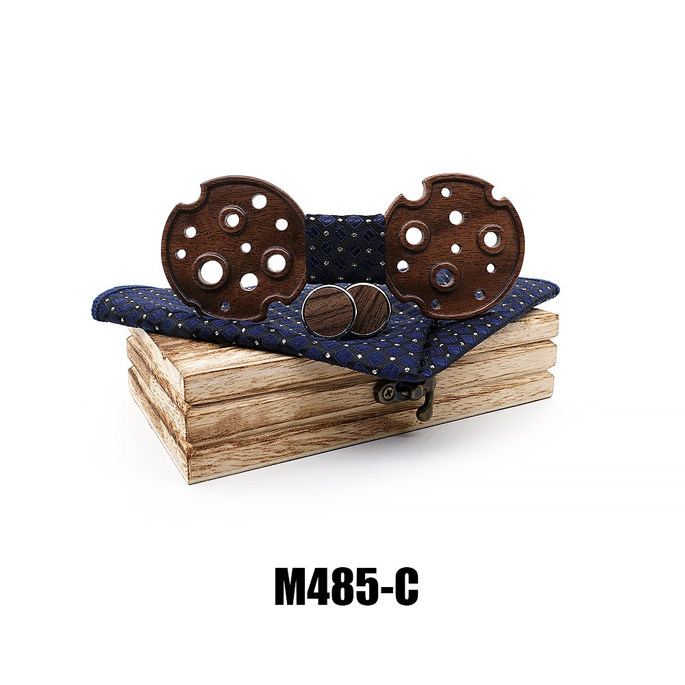 M485 M485  Camera Reel Cutout Bow Tie Set, Walnut — colour C