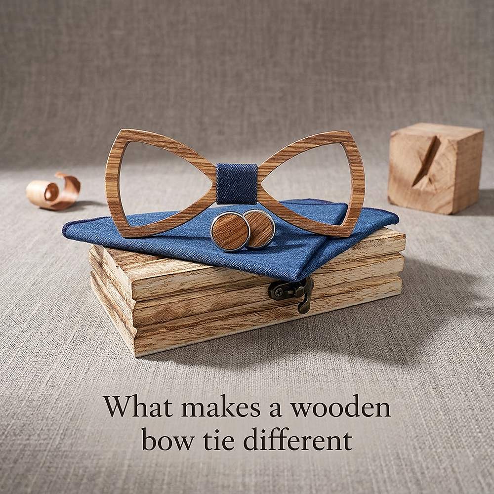 M488 M488  Open Frame Bow Tie Set, Zebrawood — view 8