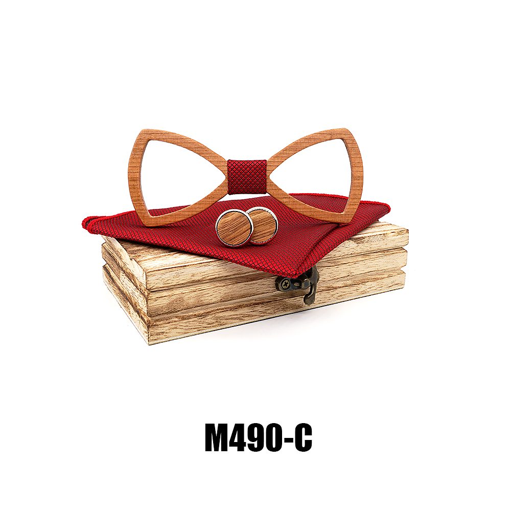 M490 M490  Open Frame Bow Tie Set, Beech — colour C