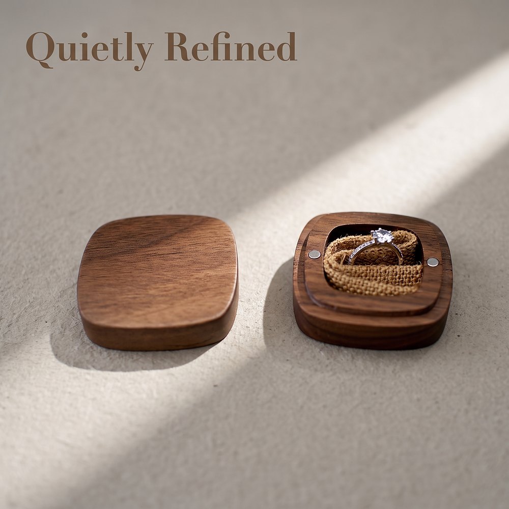 RB505 RB505  Square Ring Box, Rounded Corners, Solid Lid — view 4