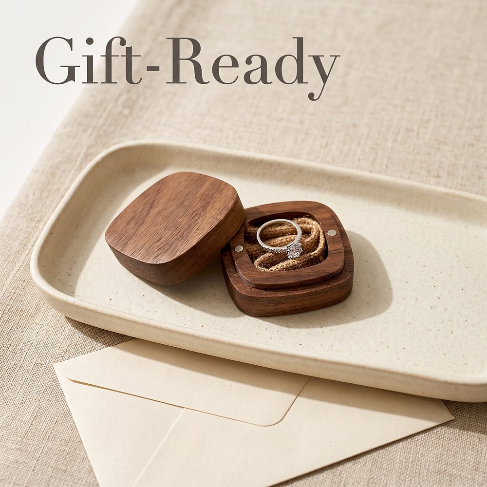 RB505 RB505  Square Ring Box, Rounded Corners, Solid Lid — view 7